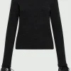 Marella Party Wear | Knitwear^ADDIO Black Jumper With Marabou Feather Trim 2423366242 Col 00