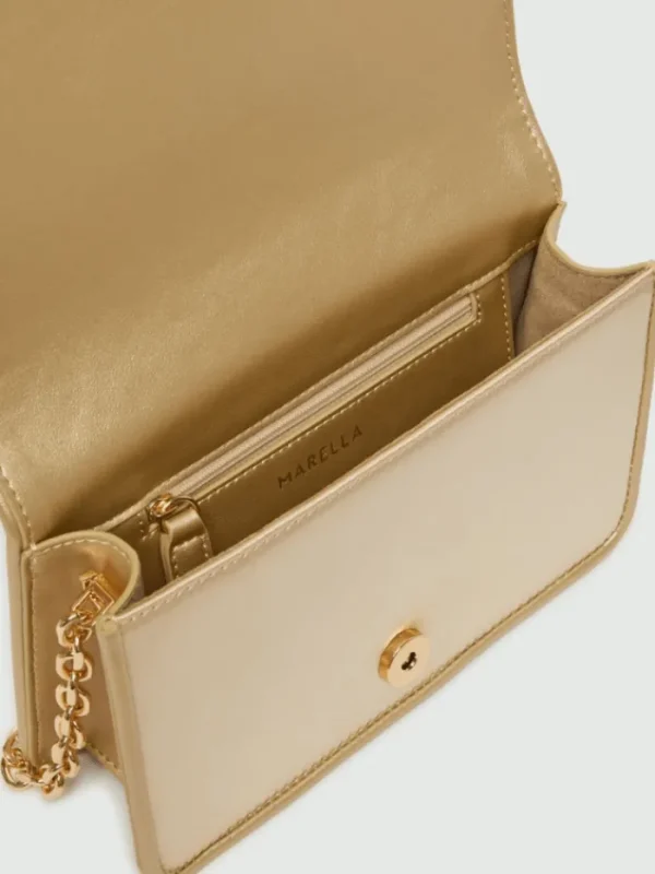 Marella Party Wear | Bags^MALIBU Gold Rhinestone Handbag 24135111072 Col 001