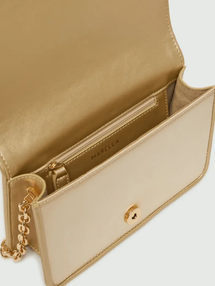 marella_malibu_gold_rhine_3.webp Marella Party Wear | Bags^MALIBU Gold Rhinestone Handbag 24135111072 Col 001