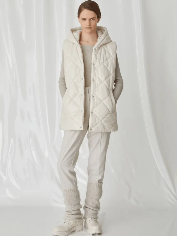 marella_midas_womens_reve_1.webp Marella Coats And Jackets | Luxury Gifts^MIDAS Women's Reversible Quilted Gilet In Wool White 242329602
