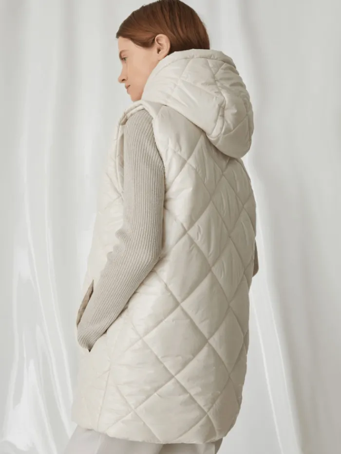 marella_midas_womens_reve_2.webp Marella Coats And Jackets | Luxury Gifts^MIDAS Women's Reversible Quilted Gilet In Wool White 242329602