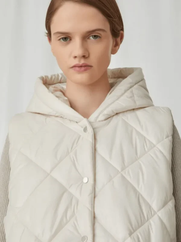 Marella Coats And Jackets | Luxury Gifts^MIDAS Women's Reversible Quilted Gilet In Wool White 242329602