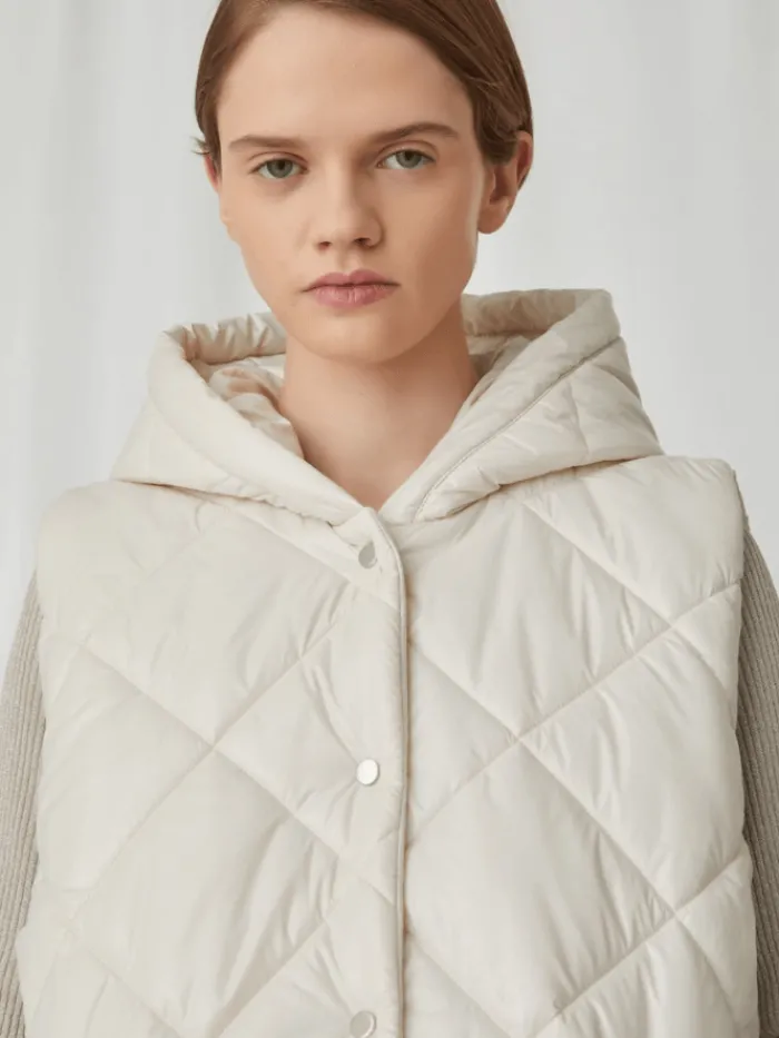 marella_midas_womens_reve_4.webp Marella Coats And Jackets | Luxury Gifts^MIDAS Women's Reversible Quilted Gilet In Wool White 242329602