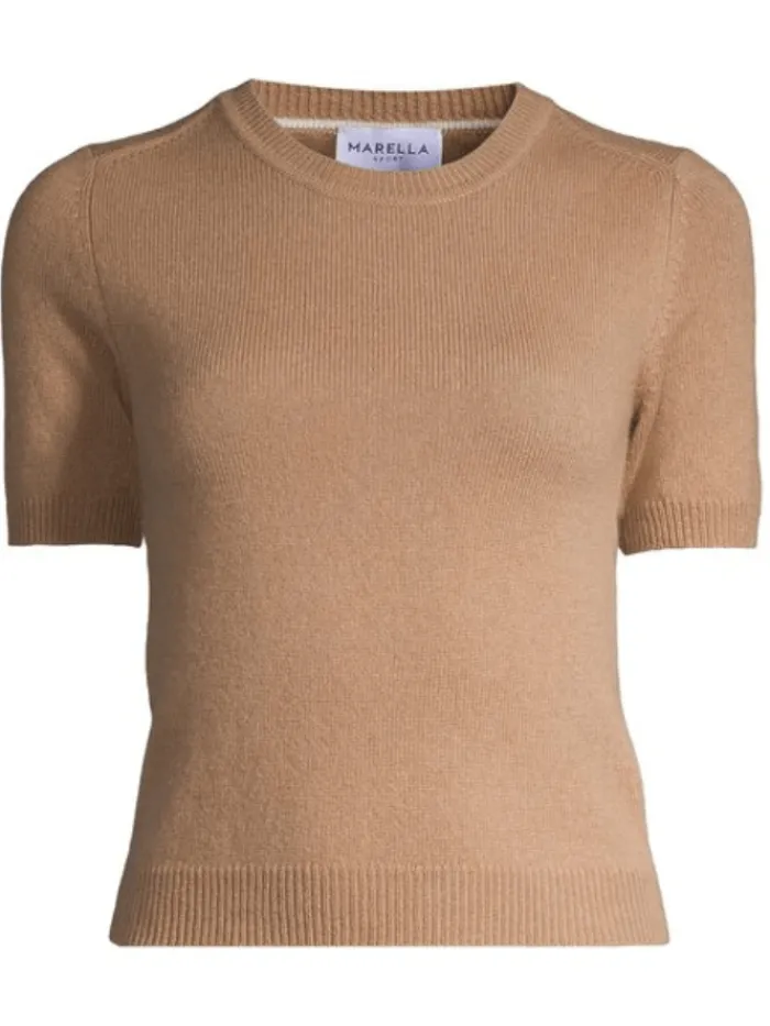 marella_netto_wool_and_ca_0.webp Marella Knitwear | Gifts Under £100^NETTO Wool And Cashmere Jumper In Camel 2423366044 Col 007