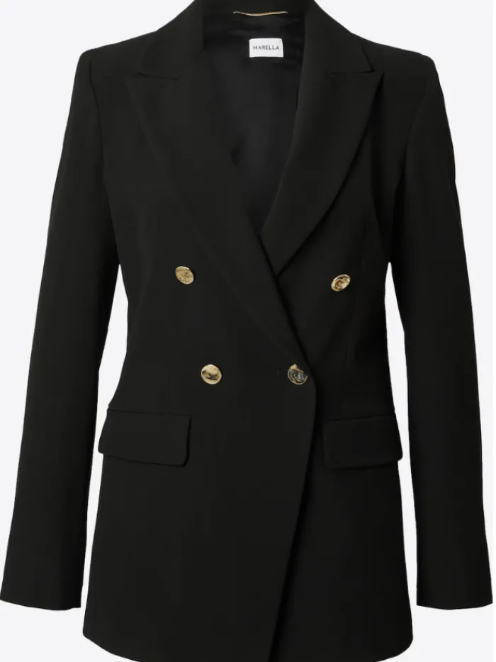 marella_notion_double_bre_0.webp Marella Coats And Jackets | Gifts Under £250^NOTION Double Breasted Blazer In Black 24130411112 Col 005