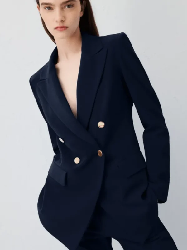 Marella Coats And Jackets | Gifts Under £250^NOTION Double Breasted Blazer In Navy 24130411112 Col 003