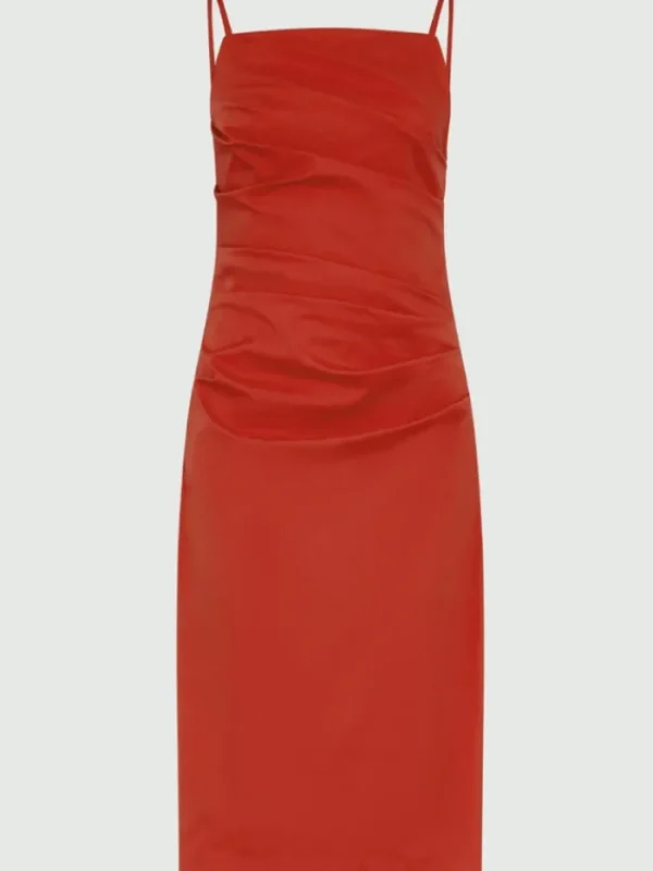 Marella Dresses | Party Wear^ROXS Slim Fit Midi Dress In Red 24132213822 Col 002