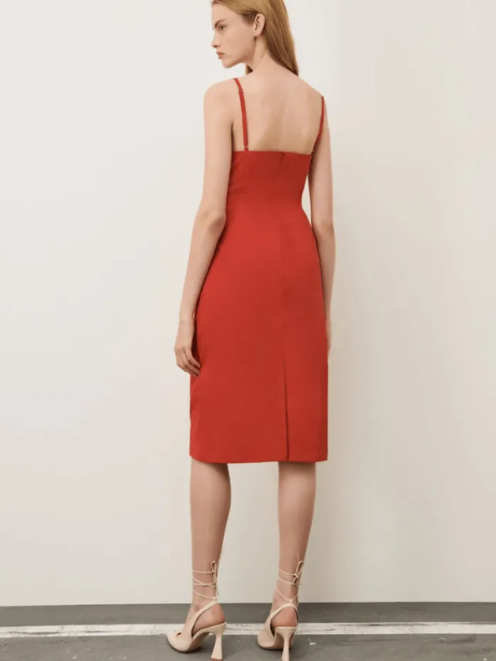 marella_roxs_slim_fit_mid_3.webp Marella Dresses | Party Wear^ROXS Slim Fit Midi Dress In Red 24132213822 Col 002