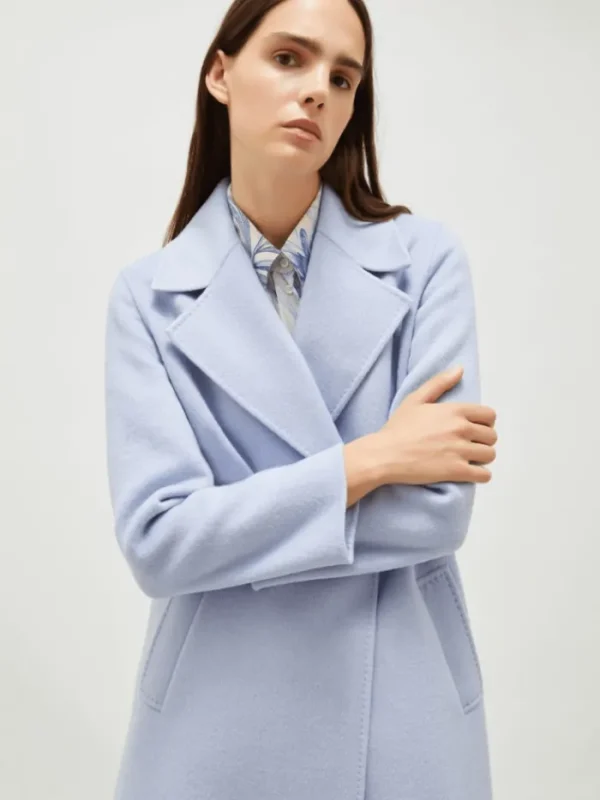 Marella Coats And Jackets | Luxury Gifts^Women's ALIBI Double Breasted Wool Blend Coat In Light Blue 25