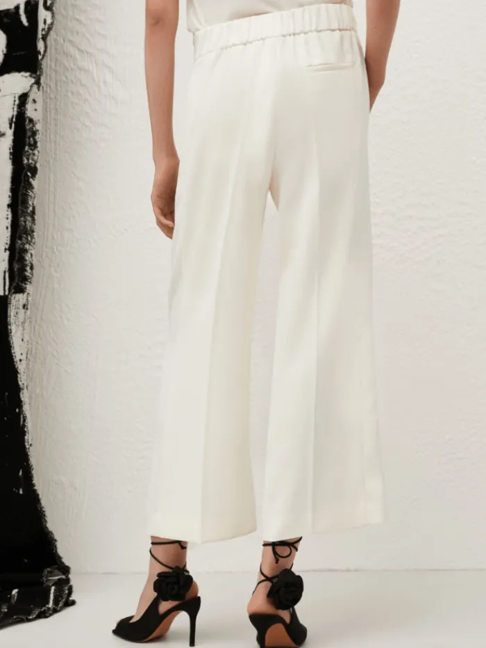 marella_womens_grace_crop_2.webp Marella Trousers | Gifts Under £250^Women's GRACE Cropped Trousers In Wool White 25131310232 Col 0