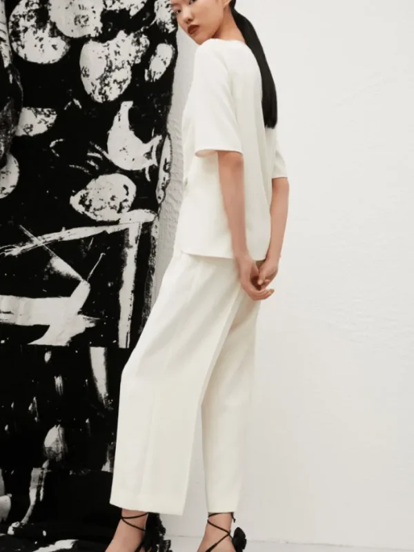 Marella Trousers | Gifts Under £250^Women's GRACE Cropped Trousers In Wool White 25131310232 Col 0