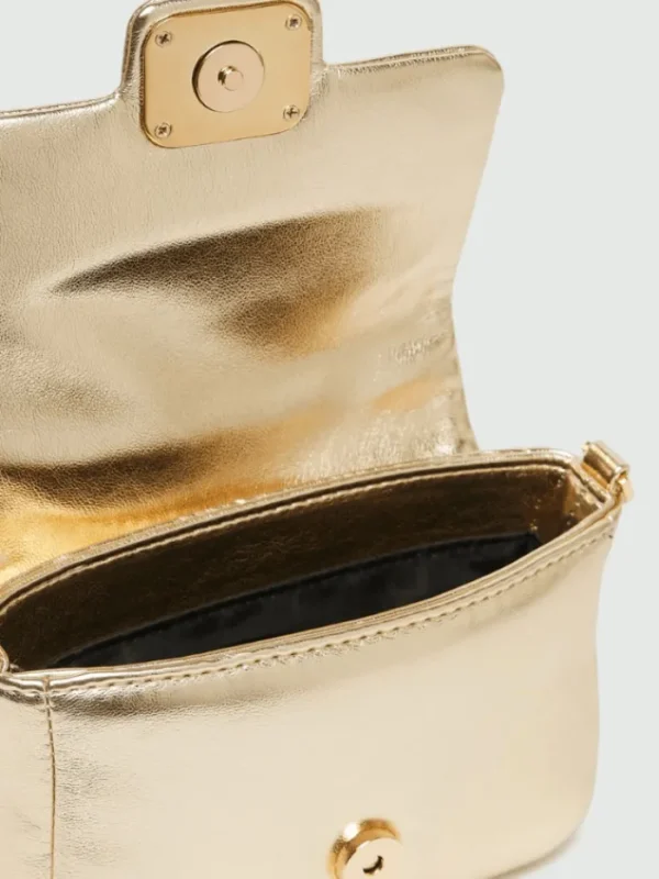 Marella Party Wear | Cross Body Bags^Women's Laminated Faux Leather Bag In Gold 25135110862 Col 001