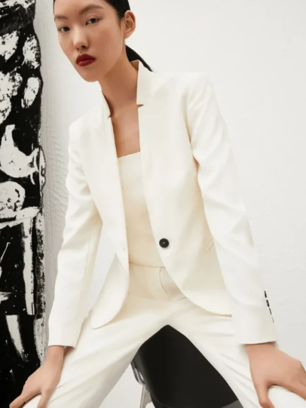 Marella Coats And Jackets | Gifts Under £250^Women's MIRANDA Stand-Up Collar Blazer In Wool White 251304103