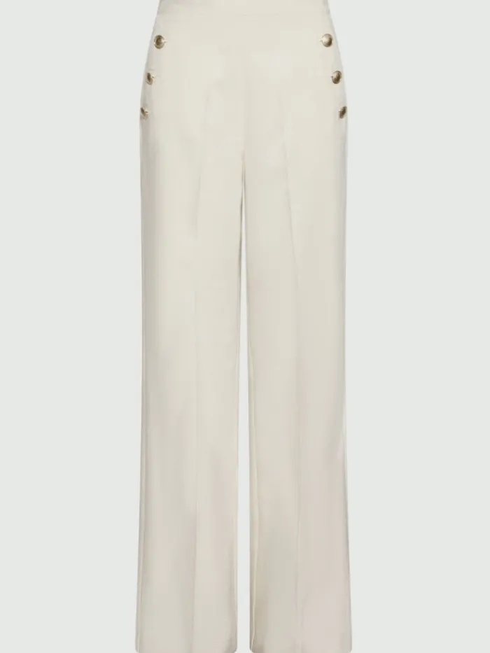 marella_womens_mission_ba_0.webp Marella Trousers | Gifts Under £250^Women's MISSION Basketweave Fabric Trousers In White 251313105