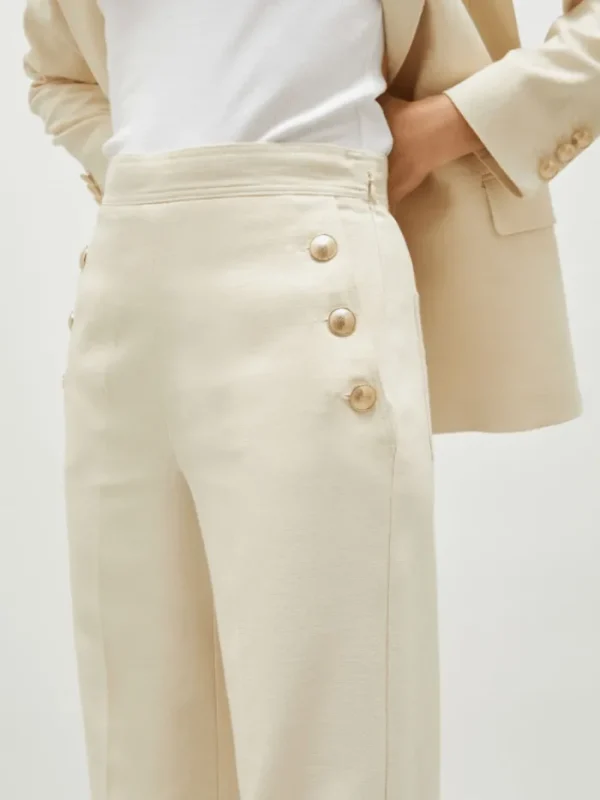 Marella Trousers | Gifts Under £250^Women's MISSION Basketweave Fabric Trousers In White 251313105