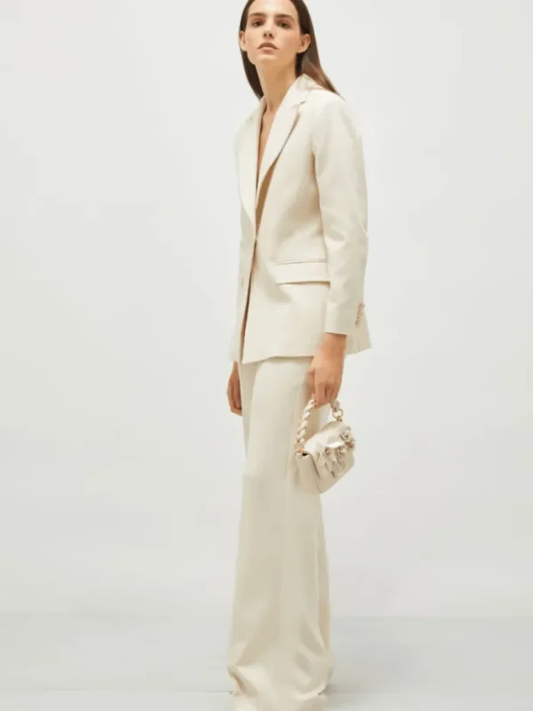 Marella Coats And Jackets | Luxury Gifts^Women's SACCA Basketweave Fabric Blazer In White 25130410912 C