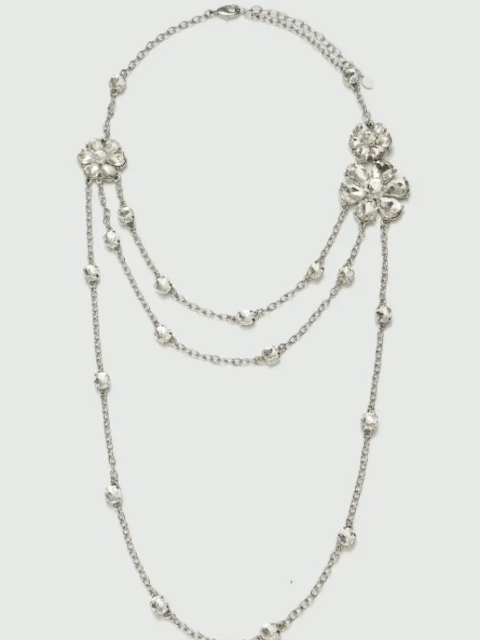 marella_womens_satira_cry_0.webp Marella Jewellery & Jewellery Boxes | Gifts Under £250^Women's SATIRA Crystal Flower Adorned Long Necklace 2513751036