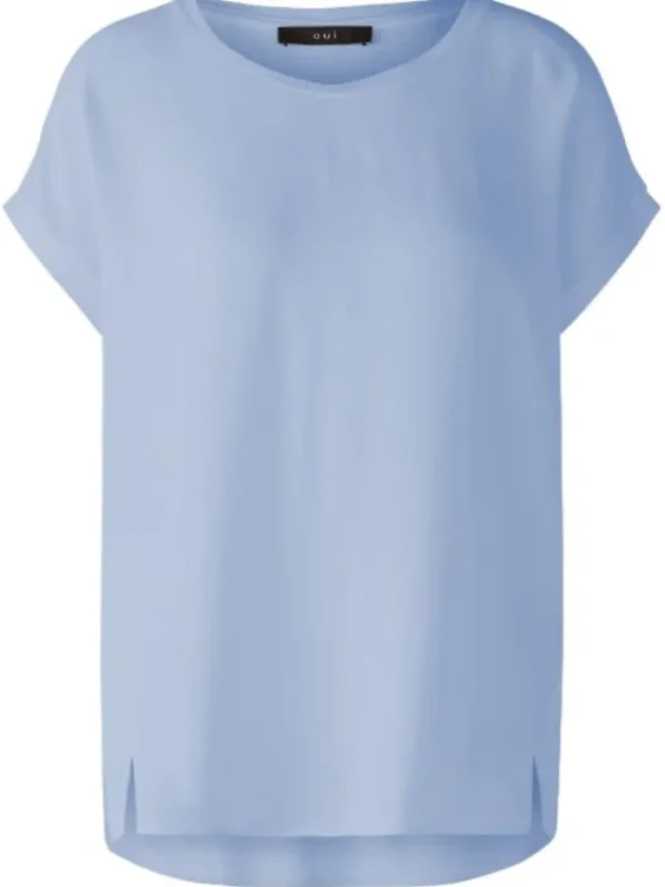 Oui Tops | Gifts Under £50^AYANO Blouse Shirt In Light Blue 88335 Col 5180