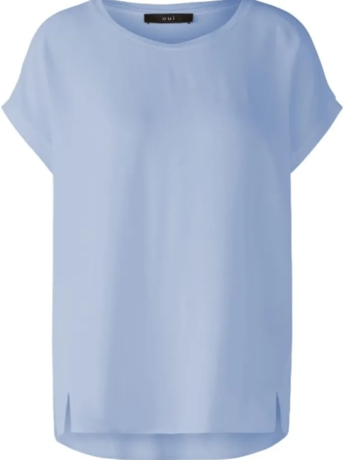 oui_ayano_blouse_shirt_in_0-1.webp Oui Tops | Gifts Under £50^AYANO Blouse Shirt In Light Blue 88335 Col 5180