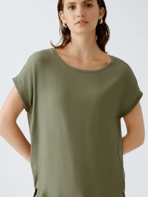 Oui Tops | Gifts Under £100^AYANO Women's Blouse Shirt In Dusty Olive 88335 Col 6814