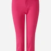 Oui Trousers | Gifts Under £50^Cotton Capri Trousers In Pink 78878 Col 3438