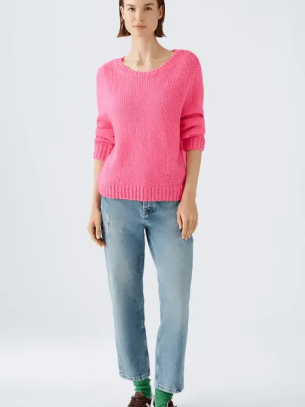 Oui Knitwear | Gifts Under £100^Jumper With Wool And Mohair In Pink 89198 Col 3374