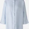 Oui Tops | Gifts Under £100^Linen Shirt in Kentucky Blue 88624 Col 5082