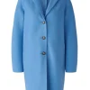 Oui Coats And Jackets | Luxury Gifts^Mayson Women's Coat Boiled Pure New Wool in Cornflower 79918 Col 5