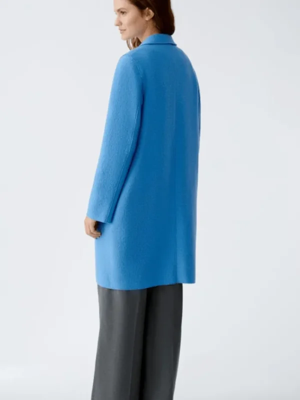 Oui Coats And Jackets | Luxury Gifts^Mayson Women's Coat Boiled Pure New Wool in Cornflower 79918 Col 5