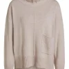 Oui Knitwear^Oatmeal Brown Roll Necked Jumper 73331 7059