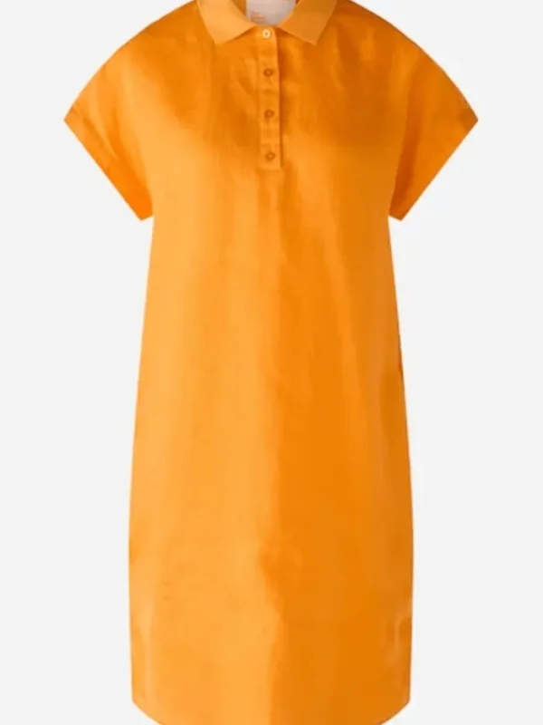 Oui Dresses | Gifts Under £100^Orange Linen Cotton Patch Dress 78897 2750