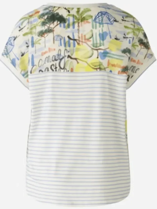 Oui Tops | Gifts Under £100^Patterned V Neck Blouse 87599 Col 0105