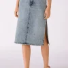 Oui Skirts | Gifts Under £50^T Blue Denim Midi Length Skirt 76135 5300