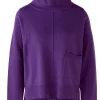 Oui Knitwear | Gifts Under £100^T Dark Purple High Neck Knitted Jumper 77618 4506