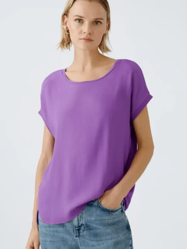 Oui Tops | Gifts Under £100^Women's AYANO Blouse Shirt In Bright Violet 88335 Col 4364