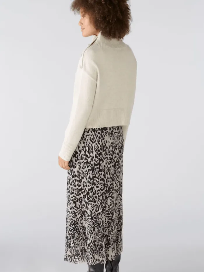 oui_womens_jumper_with_rh_6.webp Oui Knitwear | Gifts Under £250^Women's Jumper With Rhinestone Buttons In Off White 89178 Col 1021