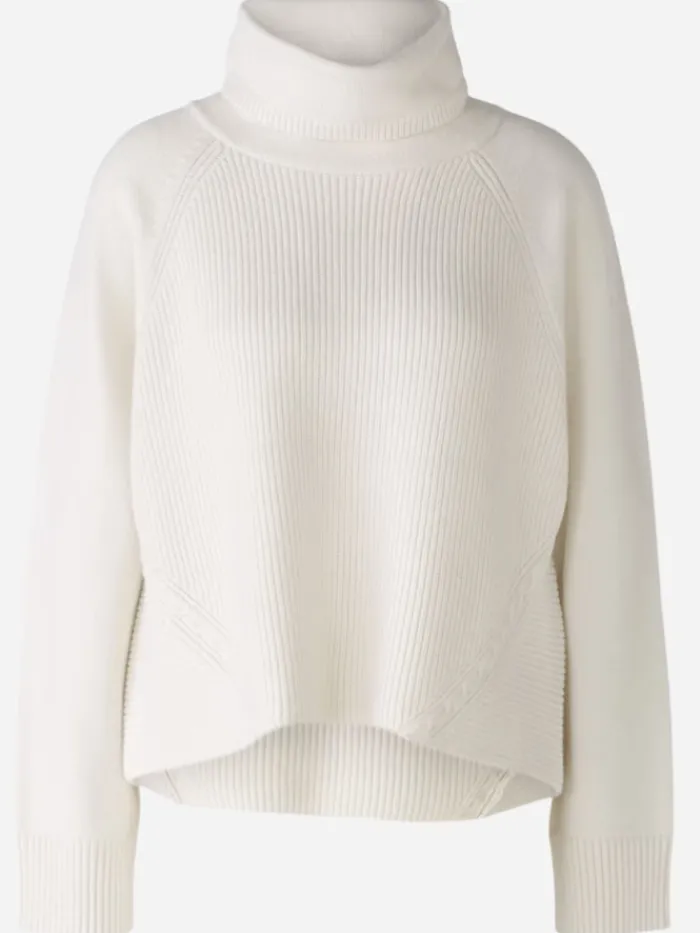 oui_womens_off_white_jump_0.webp Oui Knitwear | Gifts Under £250^Women's Off White Jumper In Viscose Blend 89173 Col 1021