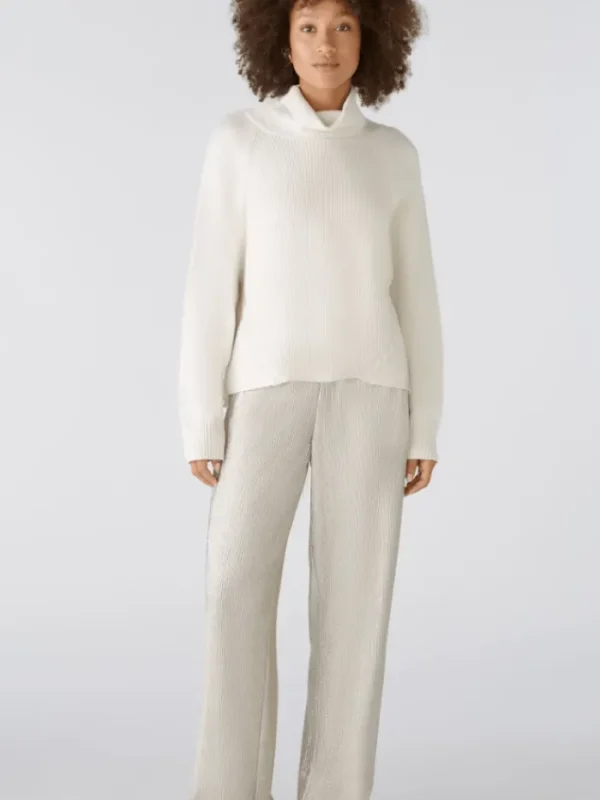 Oui Knitwear | Gifts Under £250^Women's Off White Jumper In Viscose Blend 89173 Col 1021