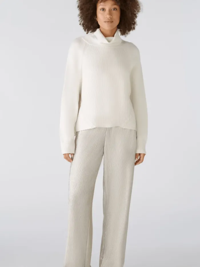 oui_womens_off_white_jump_2.webp Oui Knitwear | Gifts Under £250^Women's Off White Jumper In Viscose Blend 89173 Col 1021
