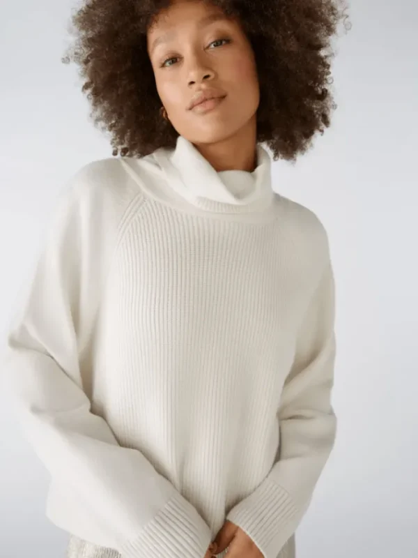Oui Knitwear | Gifts Under £250^Women's Off White Jumper In Viscose Blend 89173 Col 1021