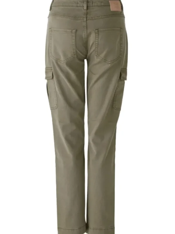 Oui Trousers | Gifts Under £250^Women's Olive Cargo Trousers 90599 Col 6814