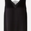 Oui Tops | Gifts Under £100^Women's Strappy Top In Black With Lace Detail 90205 Col 9990