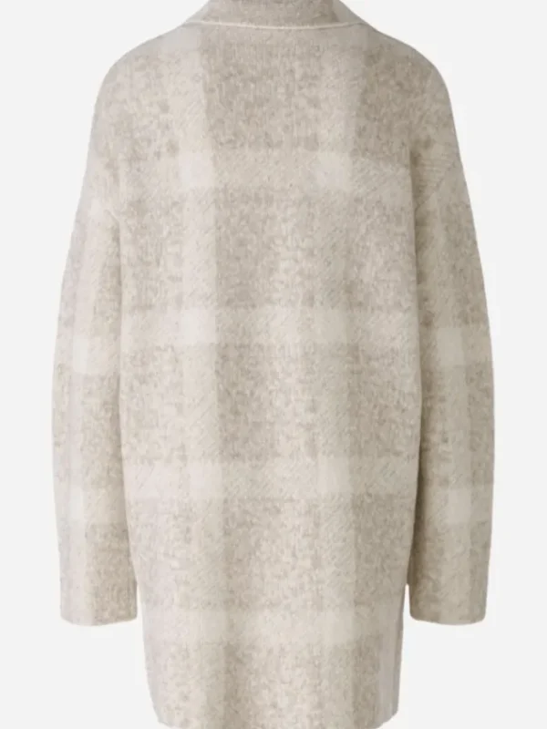 Oui Coats And Jackets | Luxury Gifts^Women's Wool Blend Knitted Checked Coat 88938 Col 0811
