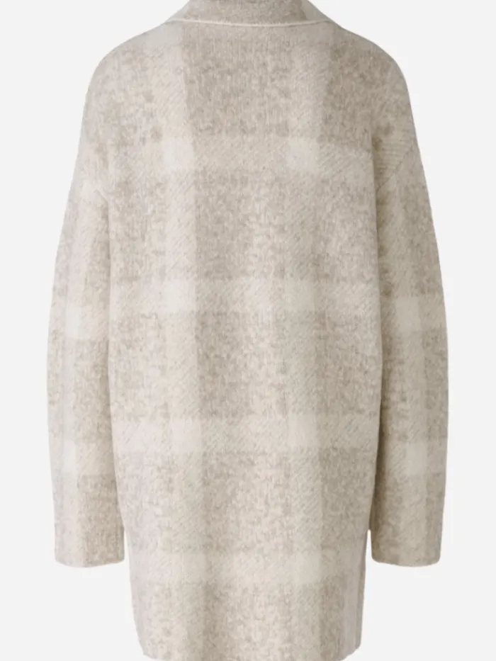 oui_womens_wool_blend_kni_2.webp Oui Coats And Jackets | Luxury Gifts^Women's Wool Blend Knitted Checked Coat 88938 Col 0811