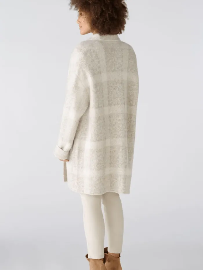oui_womens_wool_blend_kni_6.webp Oui Coats And Jackets | Luxury Gifts^Women's Wool Blend Knitted Checked Coat 88938 Col 0811