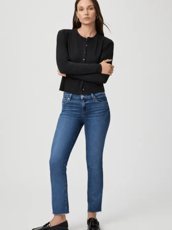 Paige Denim | Luxury Gifts^AMBER Raw Hem Straight Leg Jeans 6938E77 B701 Col Acapella