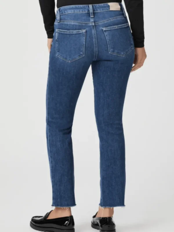 Paige Denim | Luxury Gifts^AMBER Raw Hem Straight Leg Jeans 6938E77 B701 Col Acapella