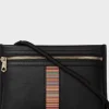 Paul Smith Cross Body Bags | Bags^Black Leather Signature Stripe Musette Bag M1A-7248-BMULTI.