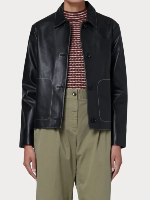 Paul Smith Coats And Jackets | Luxury Gifts^Women's Black Leather Jacket W2R-298JL-P31161 Col 79