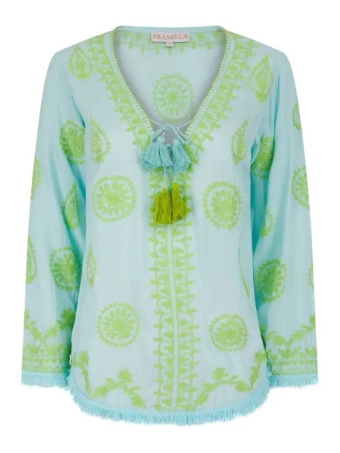 pranella_cicy_top_aqua_li_0.webp Pranella Tops | Beachwear^Cicy Top Aqua Lime